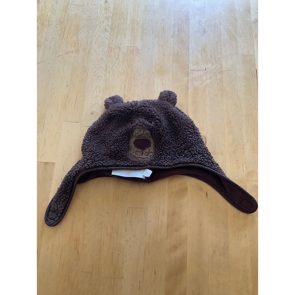 Old Navy Kids Brown Bear Sherpa Fleece Trapper Hat Ear‎ Flaps Large Brown 1166